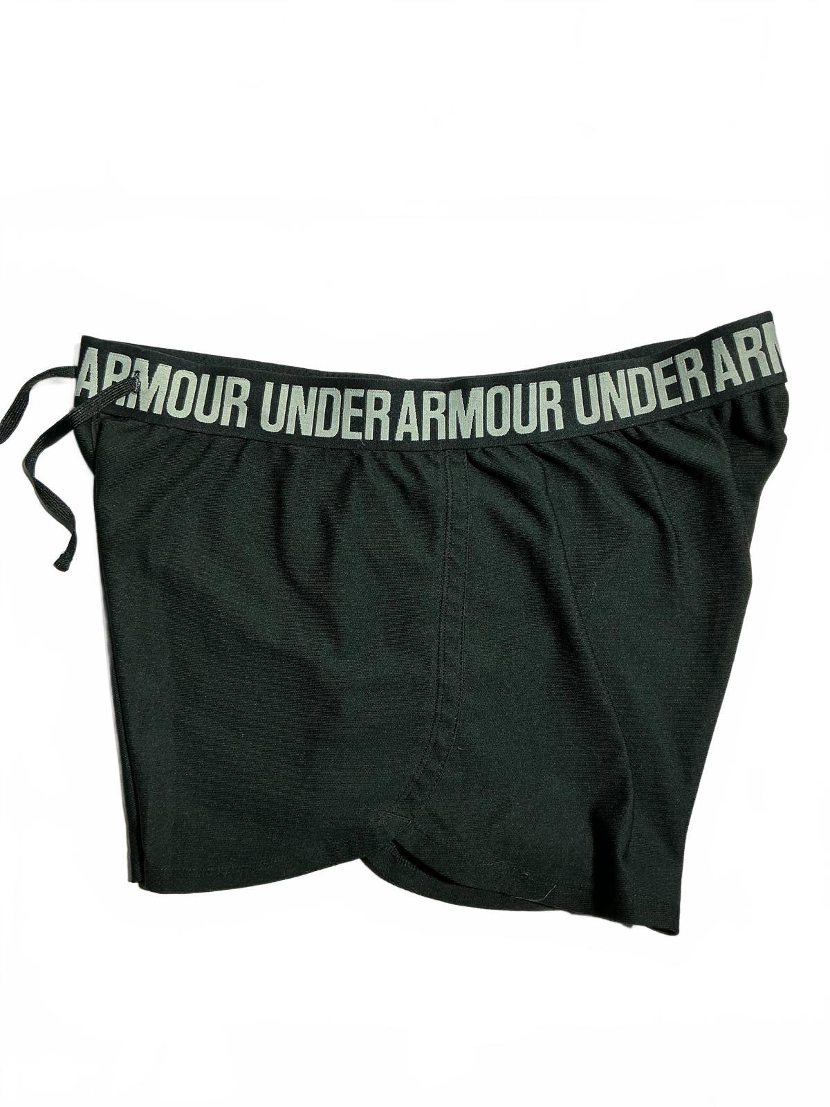 Under Armour Ladies Black Athletic Shorts with Elastic Waistband