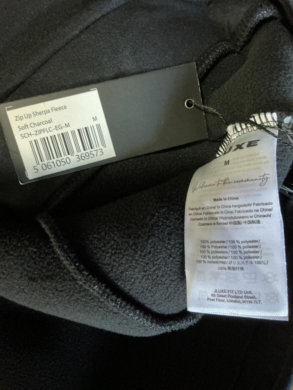 Jluxe Women's Black Sherpa Fleece Jacket Full Zip