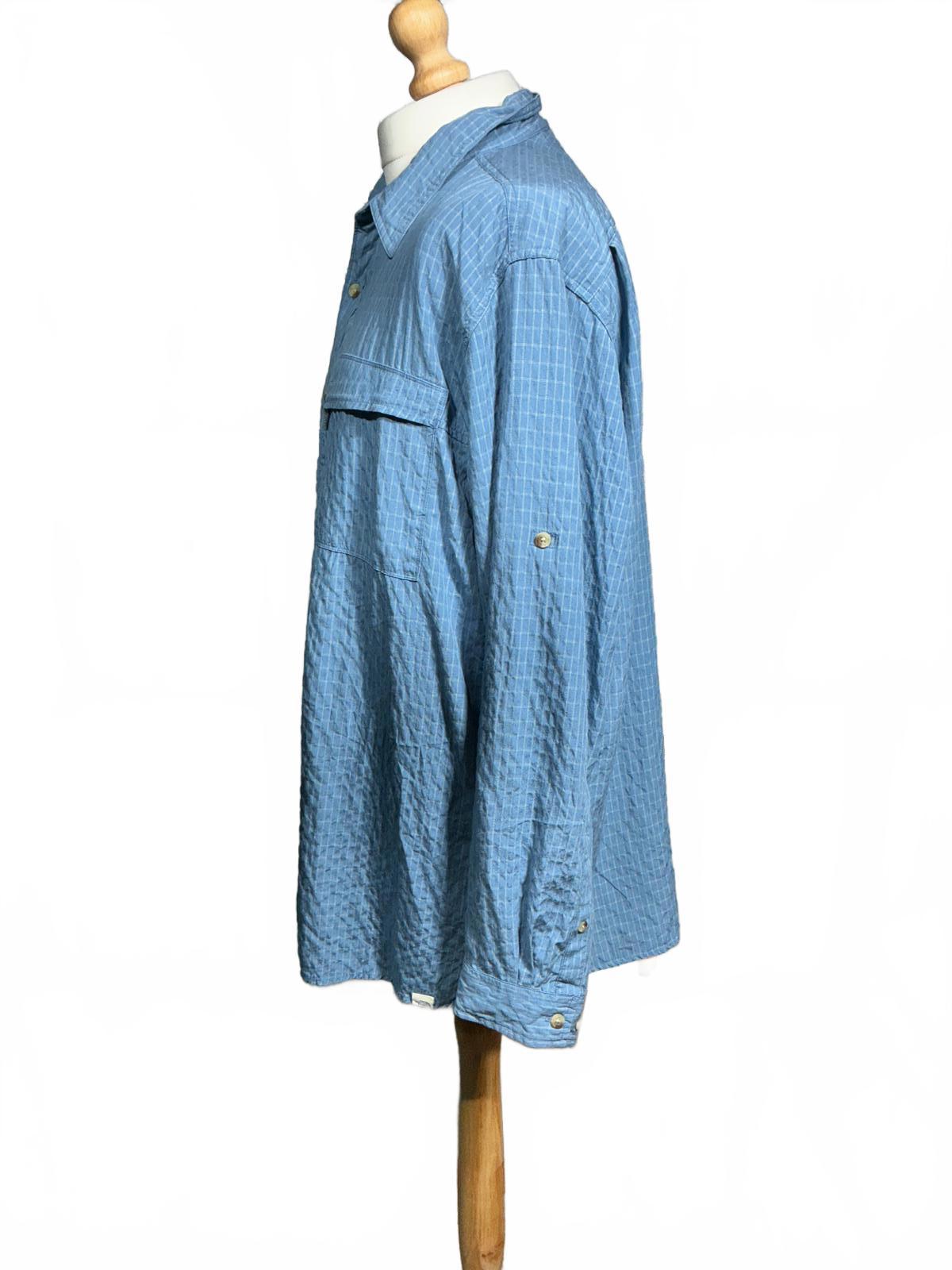 Men's The North Face Light Blue Button-Up Shirt XXL