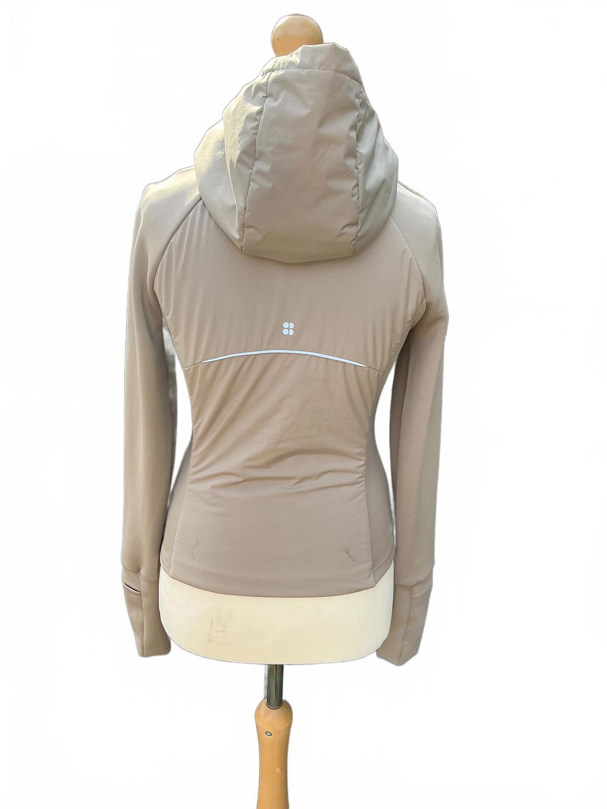 Sweaty Betty Primaloft Women's Beige Hooded Jacket Size Small Activewear