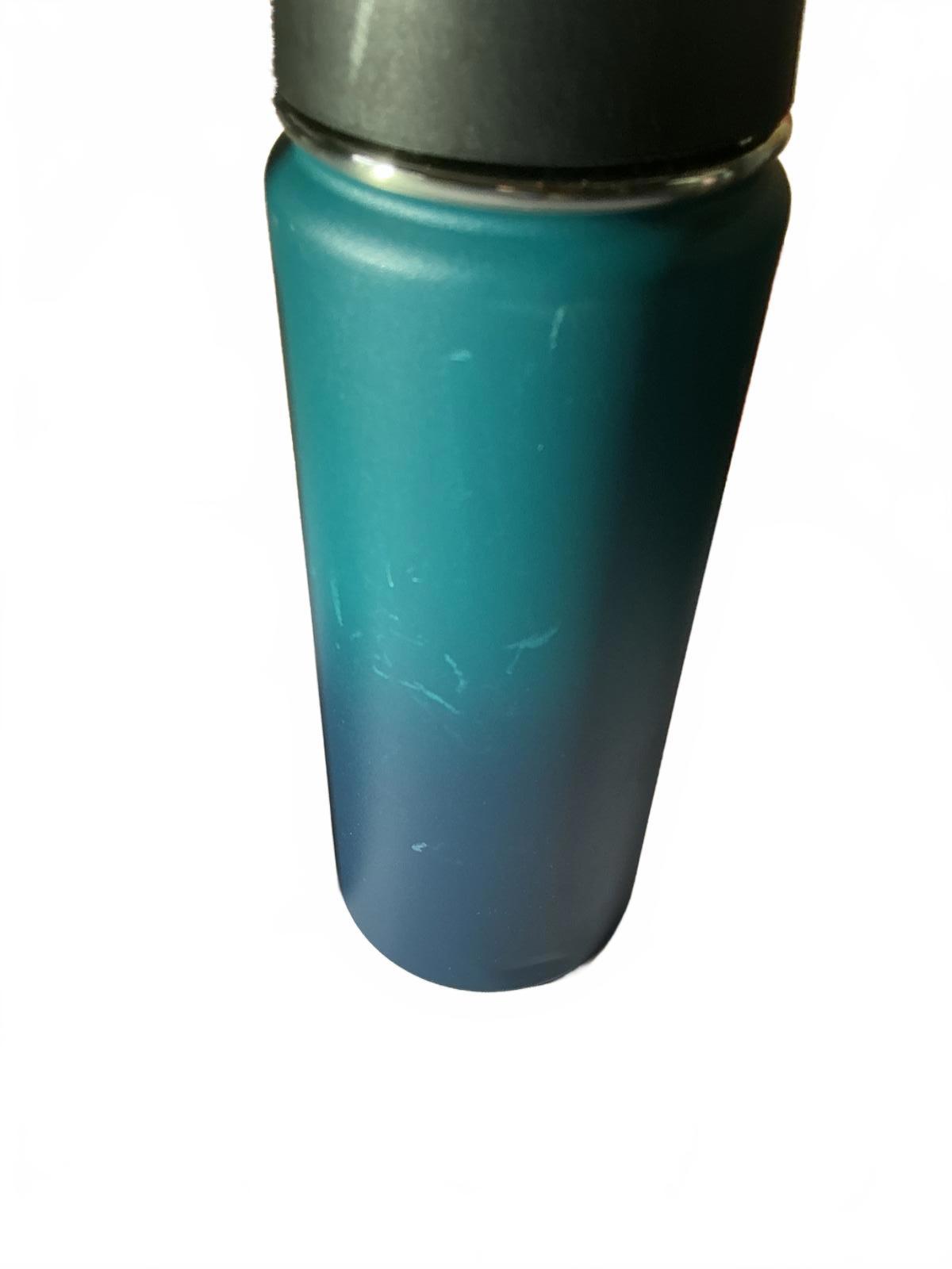 Two Volhoply 540ml Gradient Blue Stainless Steel Water Bottle with Straw