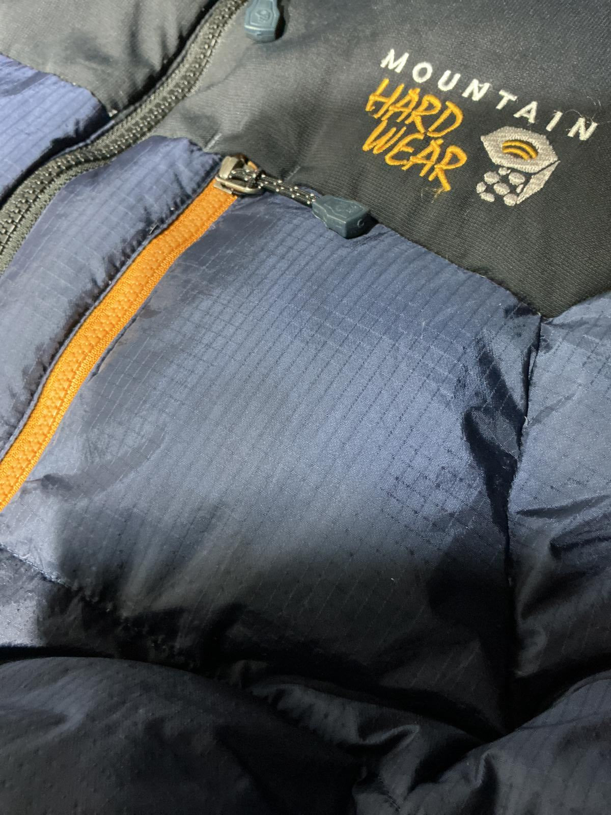 Mountain Hardwear Puffer Vest with Hood - Navy and Black