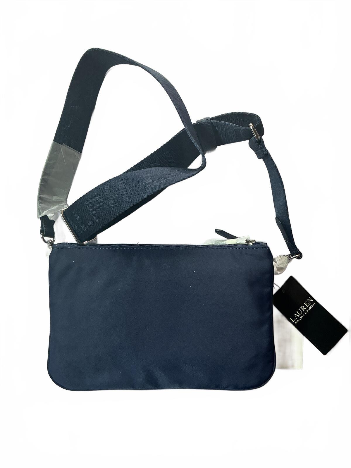 Lauren Ralph Lauren Navy Blue Crossbody Bag with Adjustable Strap Medium