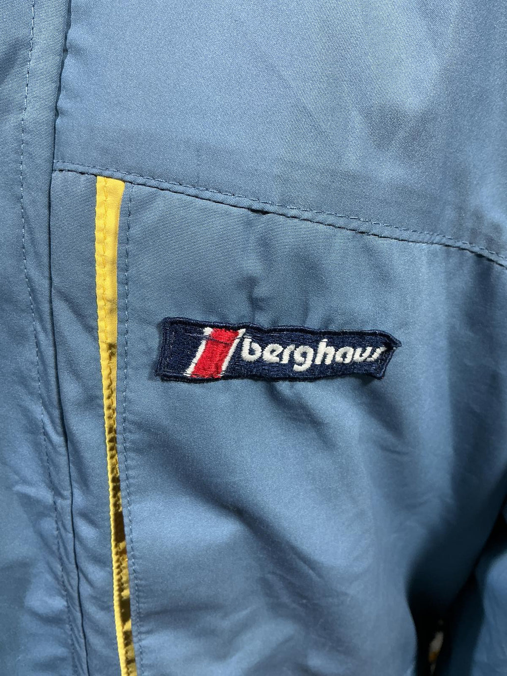 Berghaus Vintage Blue and Yellow Hooded Gemini Jacket Size XLarge