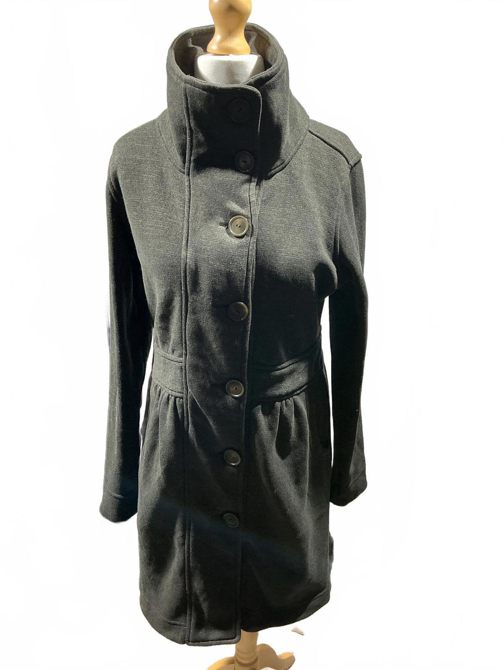 Patagonia Women's Fleece Lined Cowl Neck Jacket Large Khaki Brown