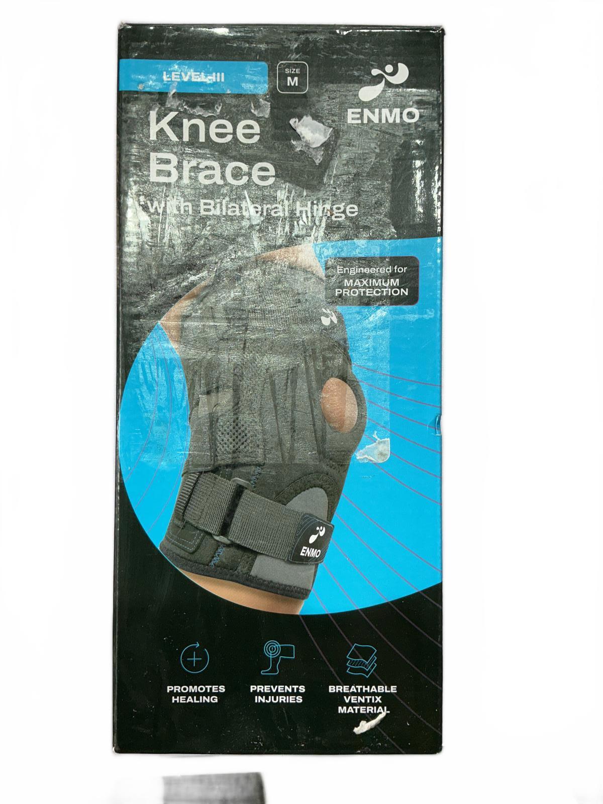 ENMO Knee Brace with Bilateral Hinge Size M for Maximum Protection Support