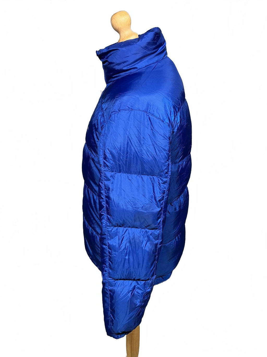Polo Ralph Lauren Men's Puffer Jacket Full Zip High Collar Blue Good