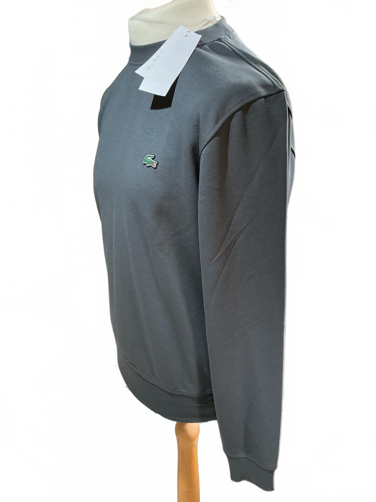 Lacoste Grey Long Sleeve Sweatshirt Jumper Size Regular M Casual Style