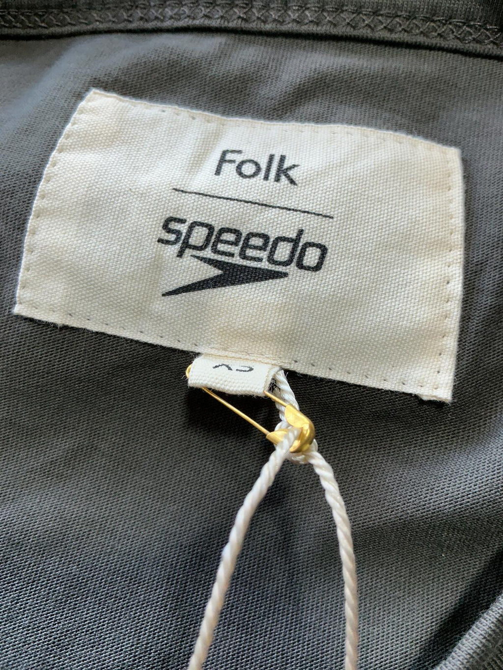 Folk x Speedo Men's XS Grey Casual T-Shirt with Back Graphic Print