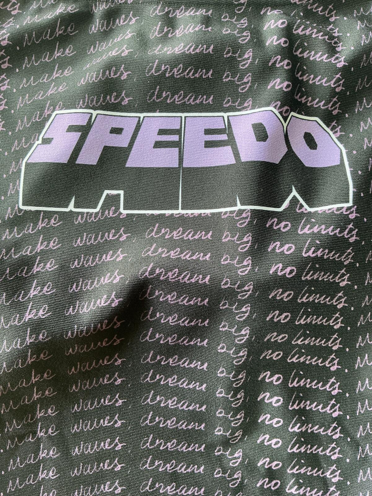 Speedo x Jasmine Sehra Black and Purple One-Piece Swimsuit Size Regular 14