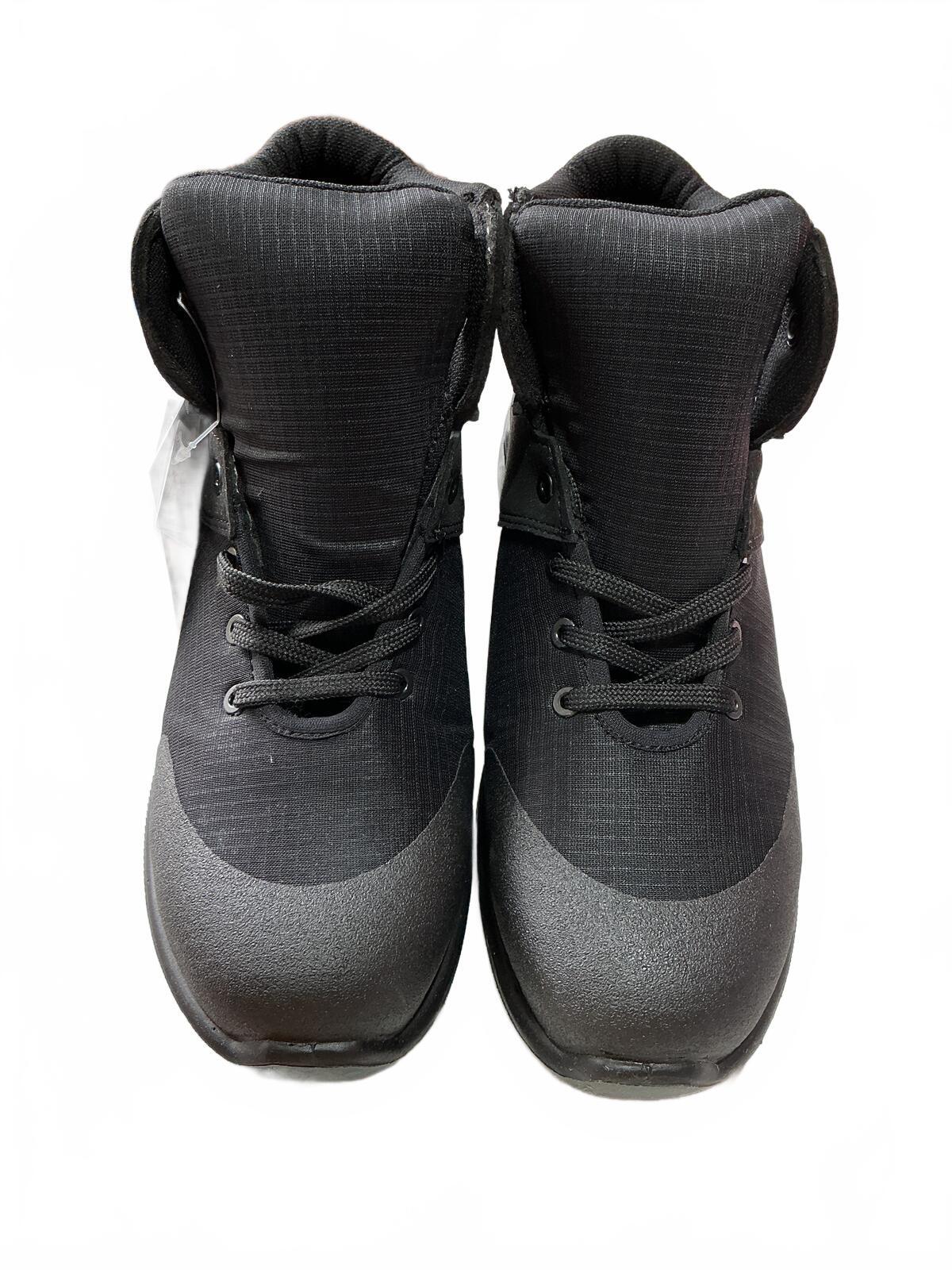 Fortress Black Steel Toe Work Boots Size UK 7 - Durable and Comfortable