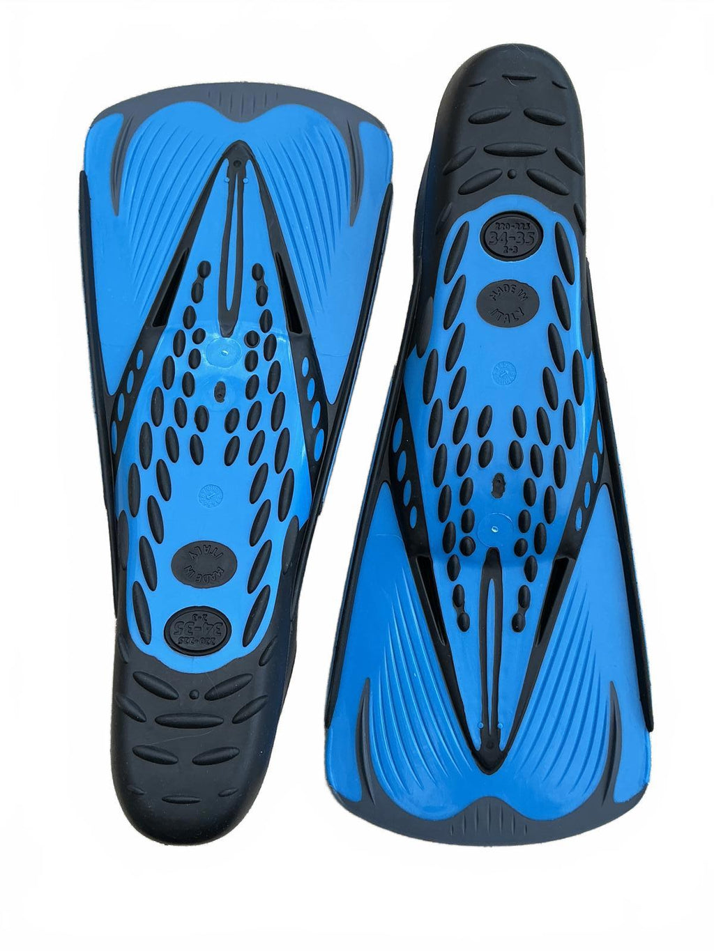 Seac Blue and Black Swim Fins Flippers Size 34-35 2/3 Made in Italy
