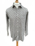 Men's Small Wood Wood Long Sleeve Checked Shirt Casual Comfortable Fit