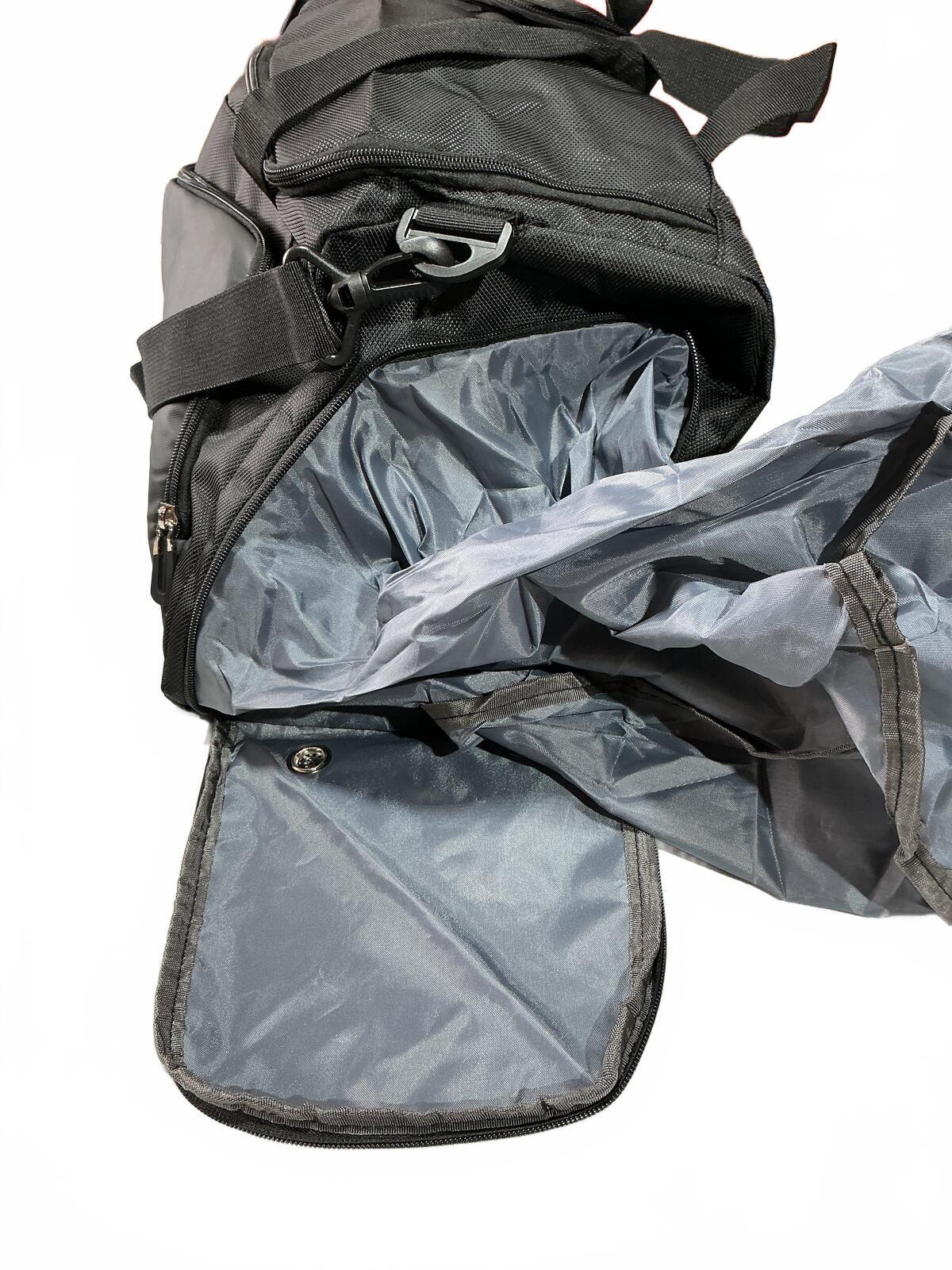 Large Black Convertible Travel Duffel Bag Backpack Style 50cm Unbranded