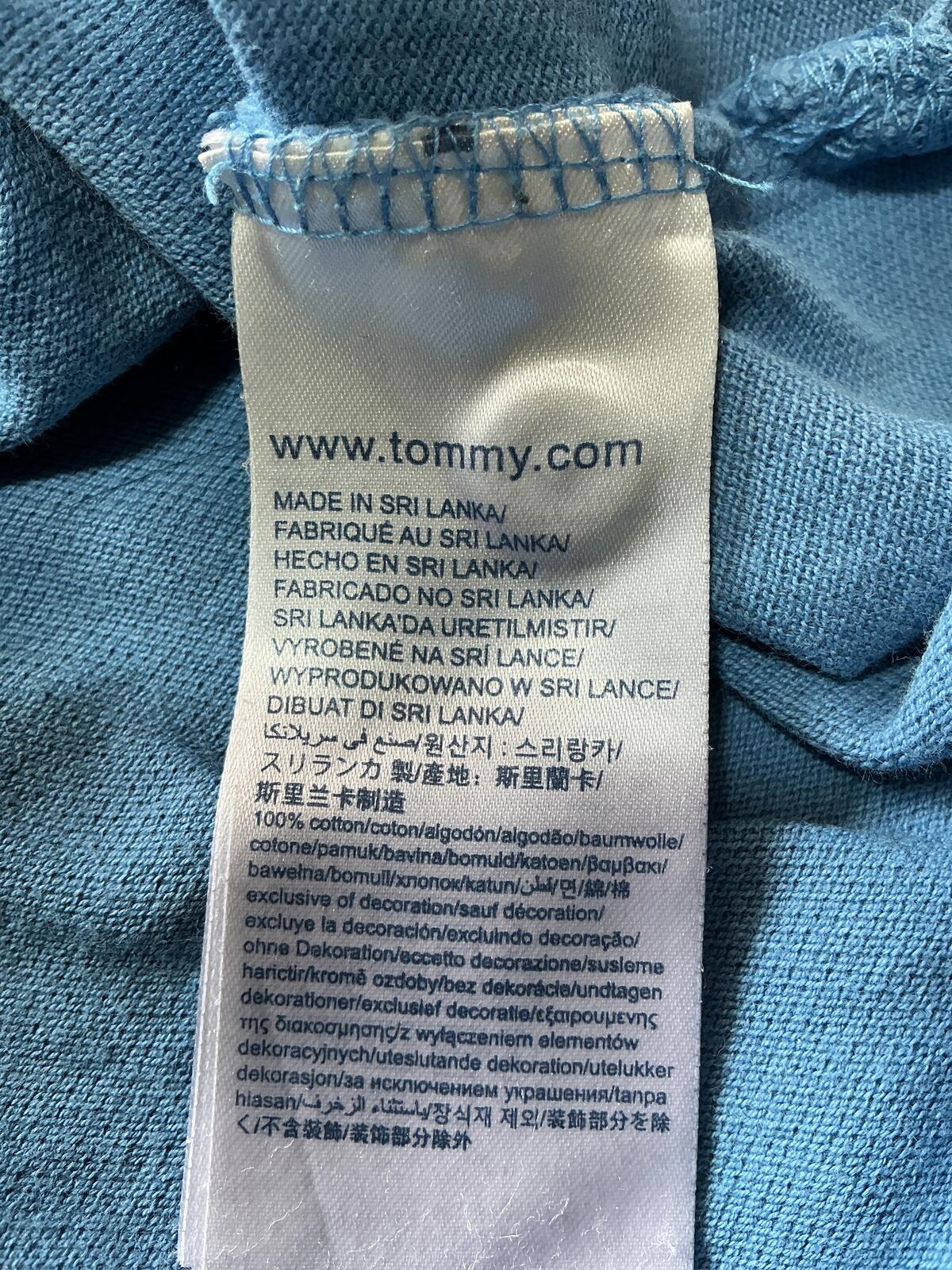 Tommy Hilfiger Blue Polo Shirt Size Slim Xl Classic Casual Style