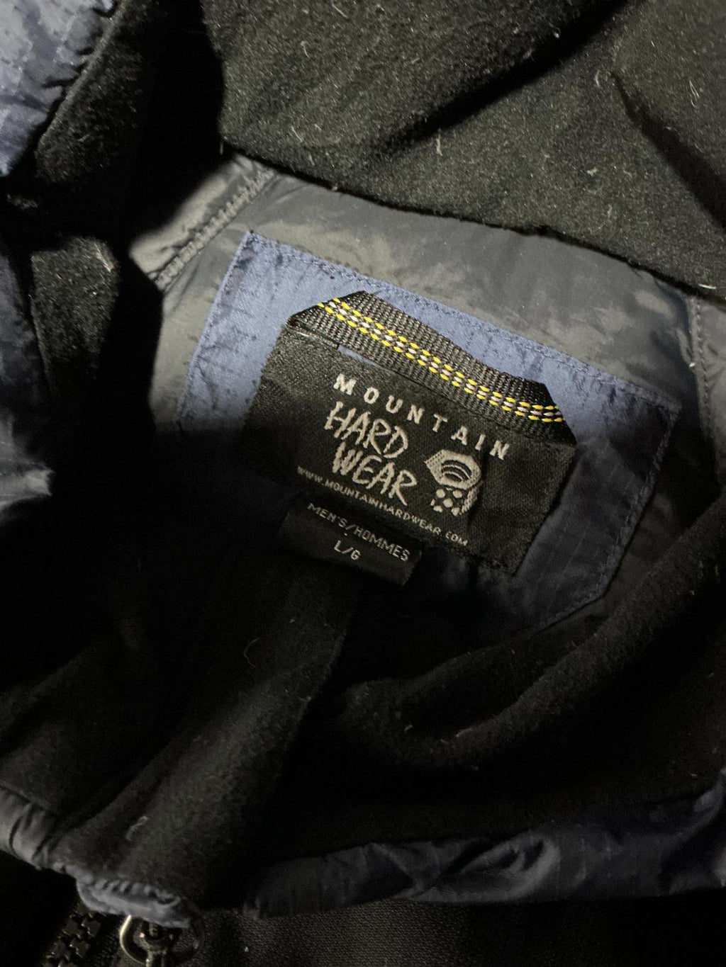 Mountain Hardwear Puffer Vest with Hood - Navy and Black