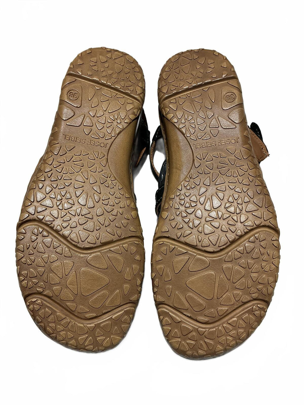 Josef Seibel Black Leather Sandals UK 5 / EU 38 - Adjustable Strap