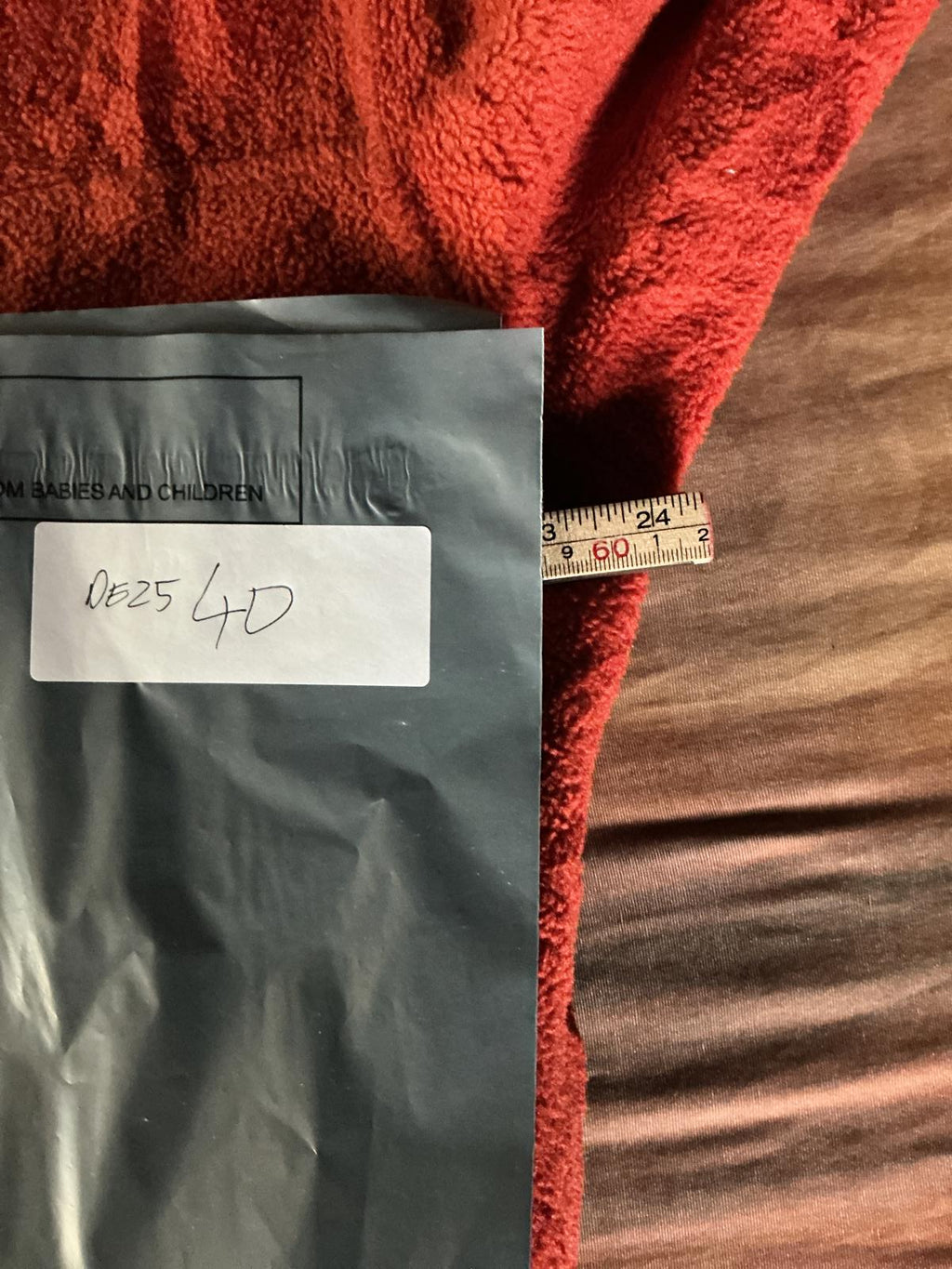 Men's Orange Fleece Jacket with Snap Button Placket