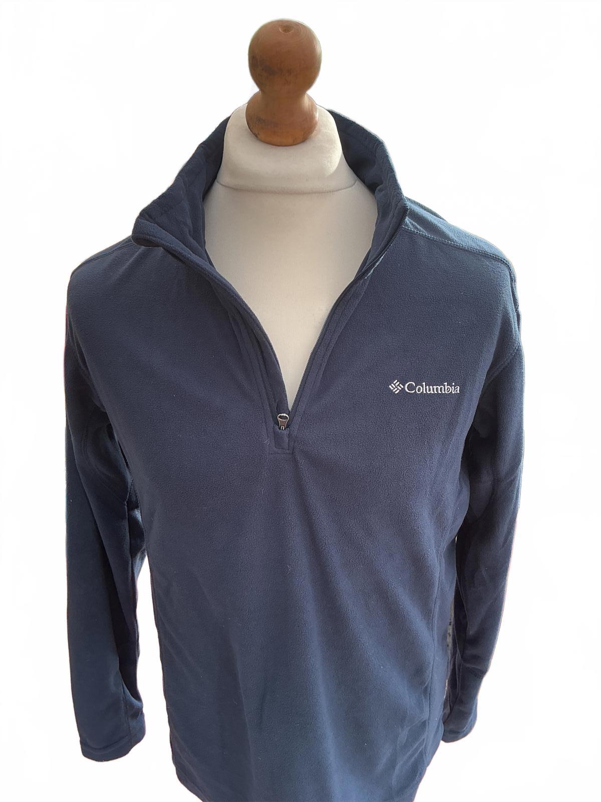 Columbia Navy Blue Half-Zip Fleece Pullover Regular M