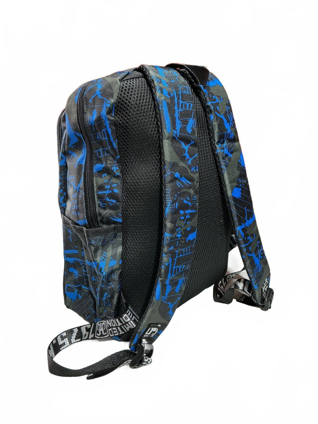 3 Piece Graphic Backpack Pencil Case and Crossbody Bag Set One Size Black Blue