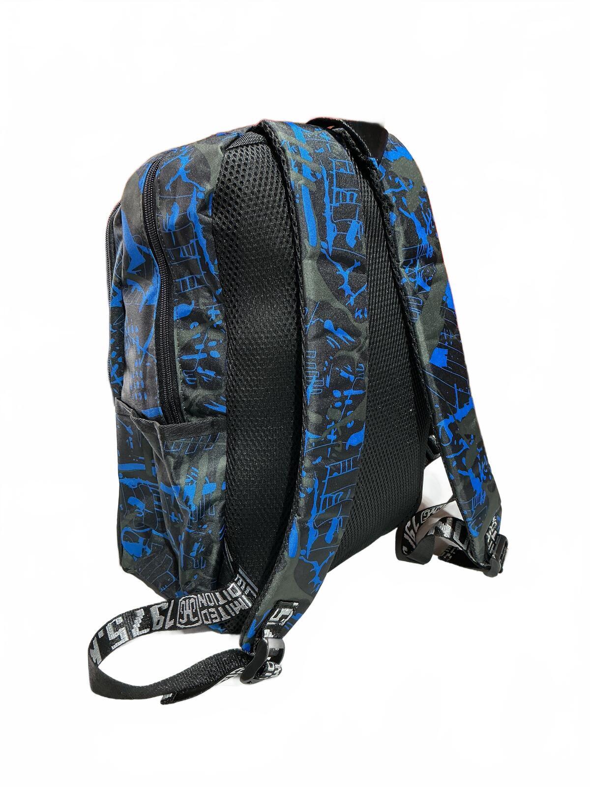 3 Piece Graphic Backpack Pencil Case and Crossbody Bag Set One Size Black Blue