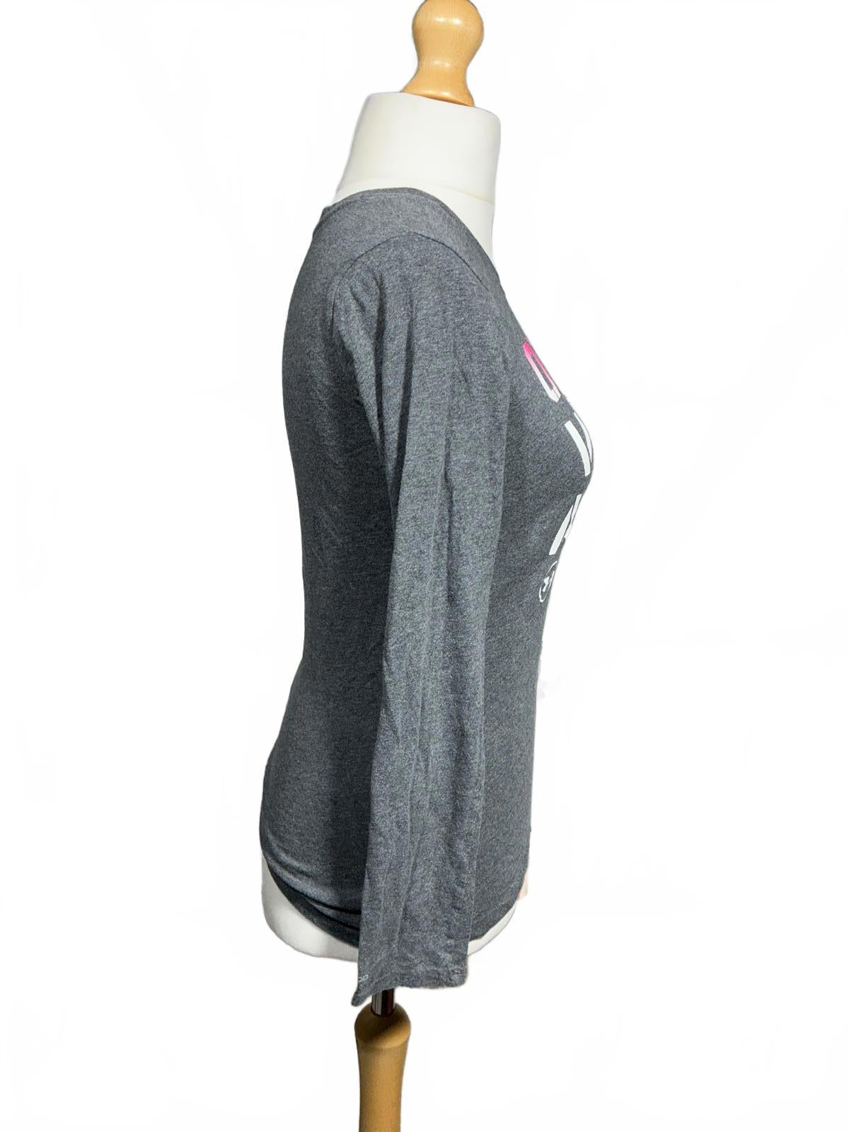Under Armour Women's One Woman Army Long Sleeve T-Shirt Grey Pink