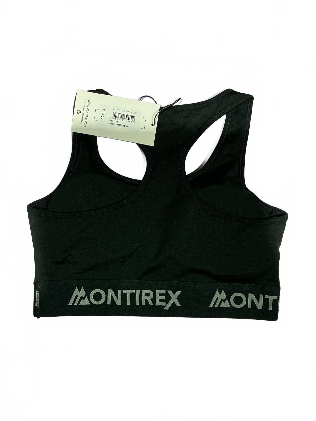 Montirex Women's Black Sports Bra - Size M