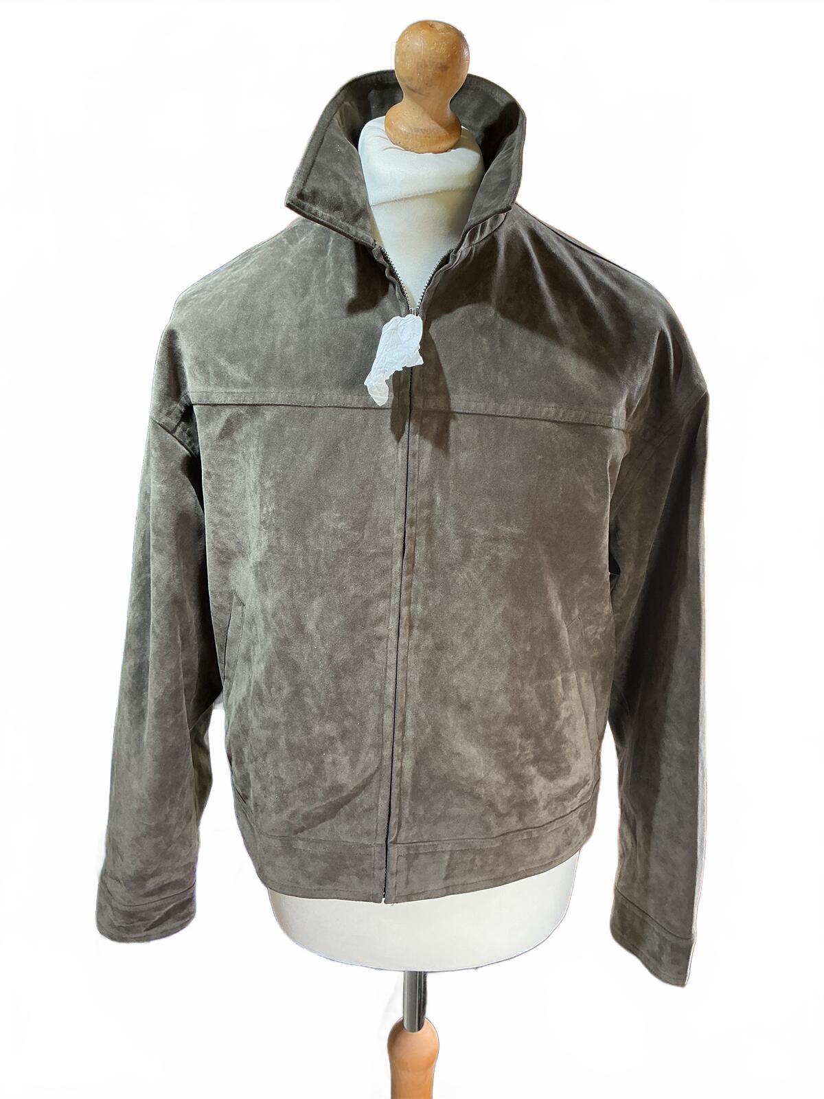 Urban Outfitters BDG Men's Regular S Suede Jacket with High Collar in Brown