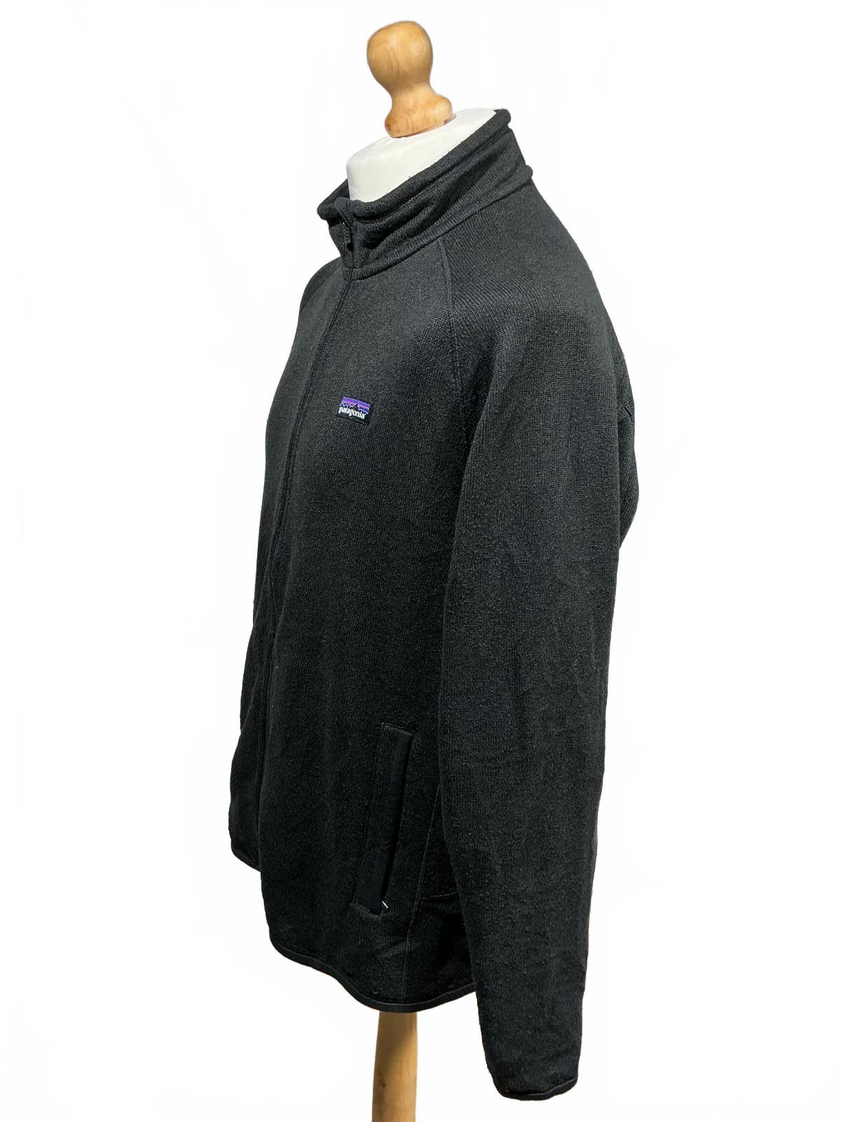 Patagonia Men's Grey Full Zip Fleece Jacket Size Regular Large Comfortable Warm