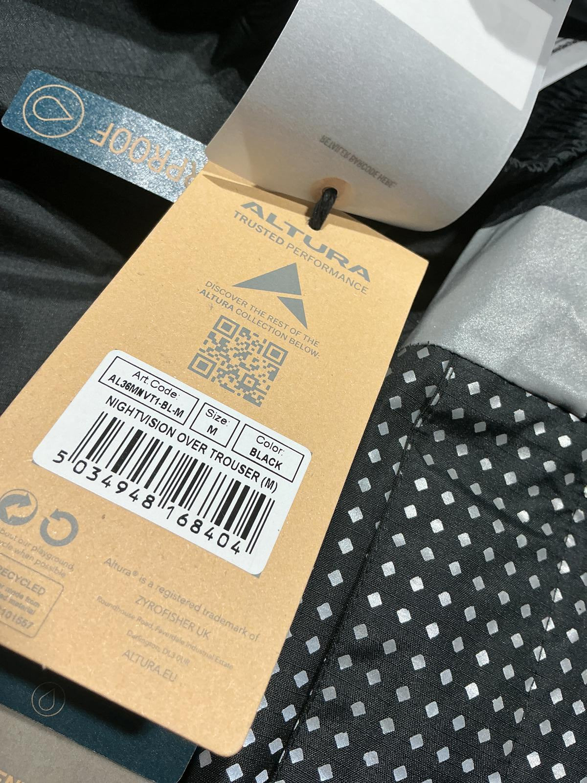 Altura Nightvision Black Men’s Waterproof Trousers Size Regular M