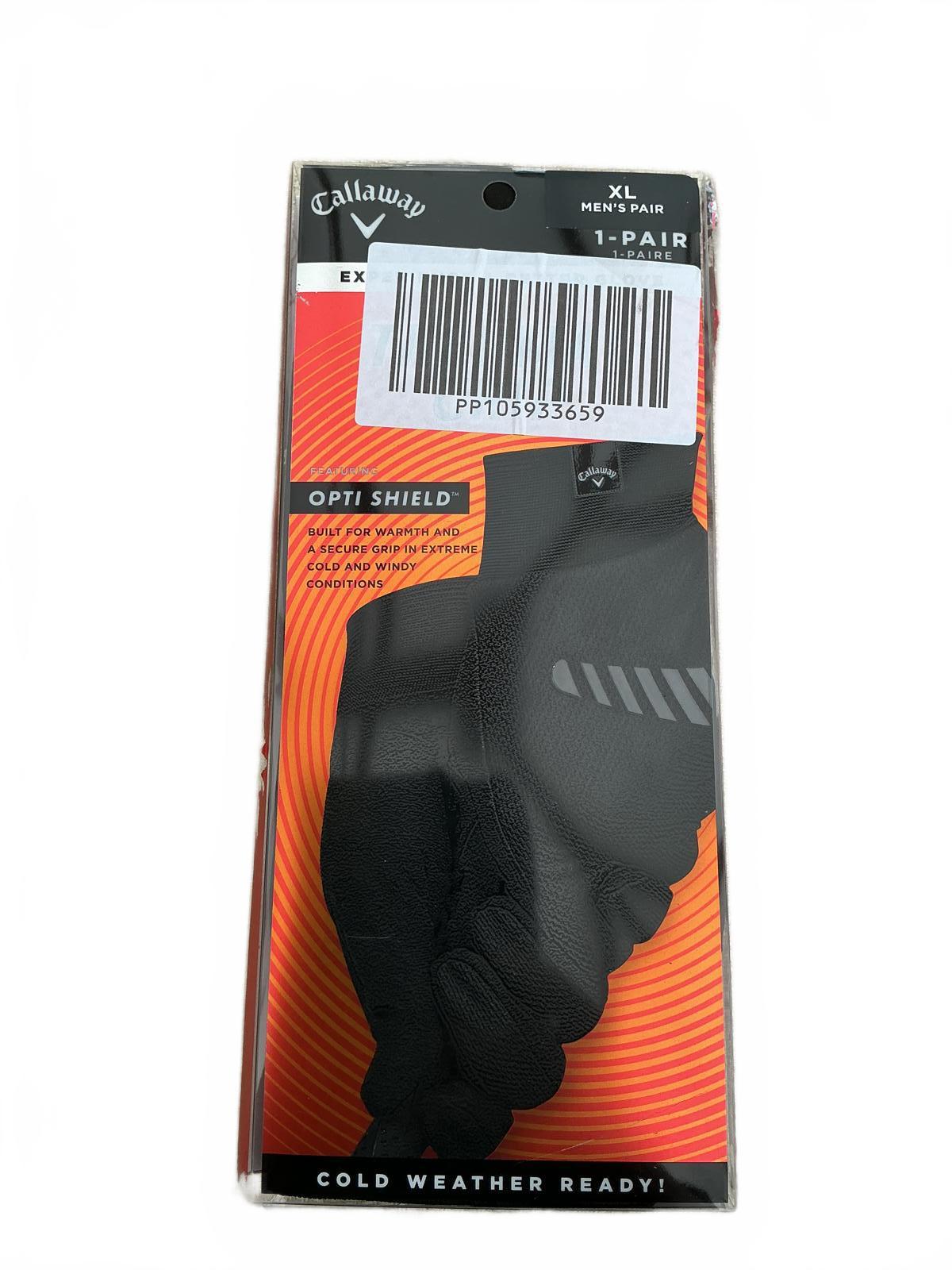 Callaway XL Men's Thermal Grip Gloves - Black