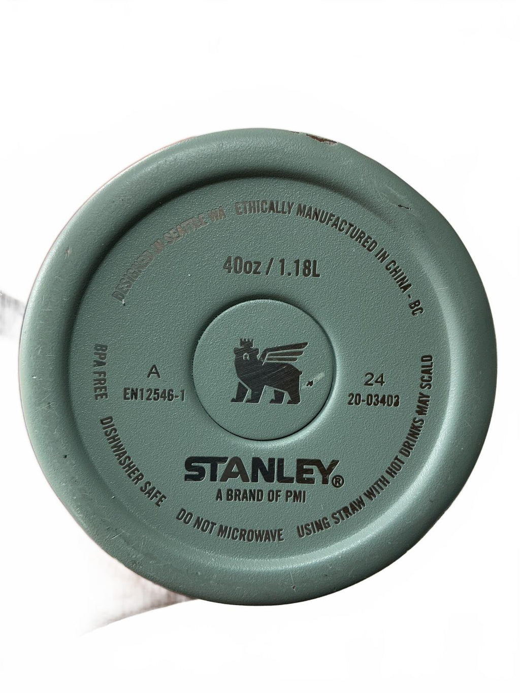 Stanley Insulated Travel Mug with Handle and Straw 40oz/1.18l  Green