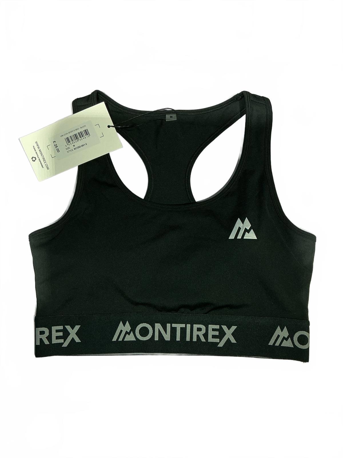 Montirex Women's Black Sports Bra - Size M