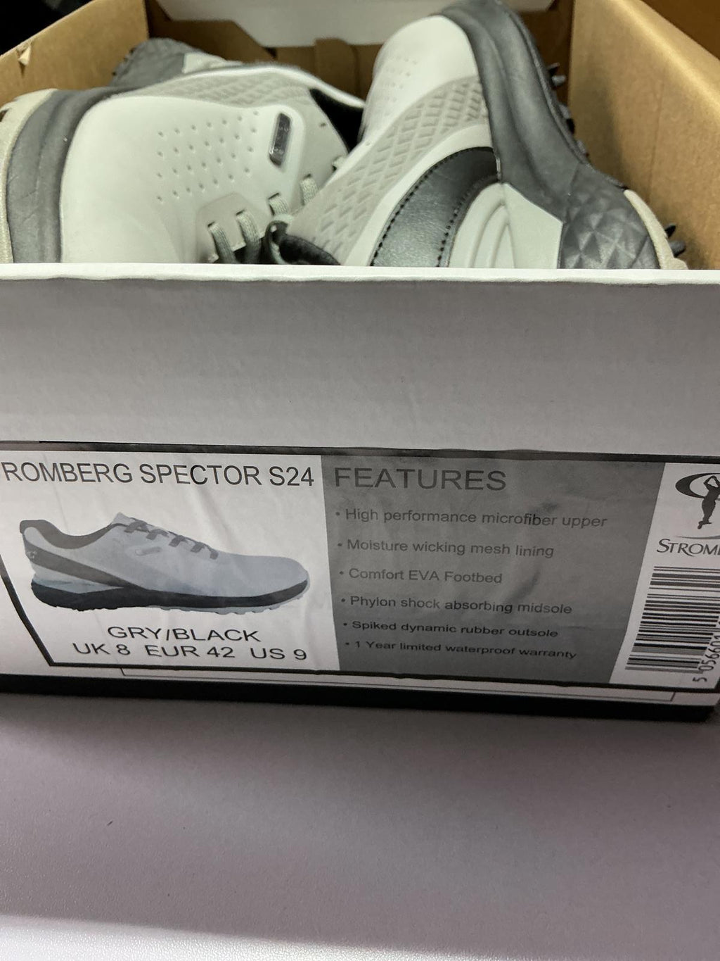 Stromberg Spector Grey Golf Shoes Size 8
