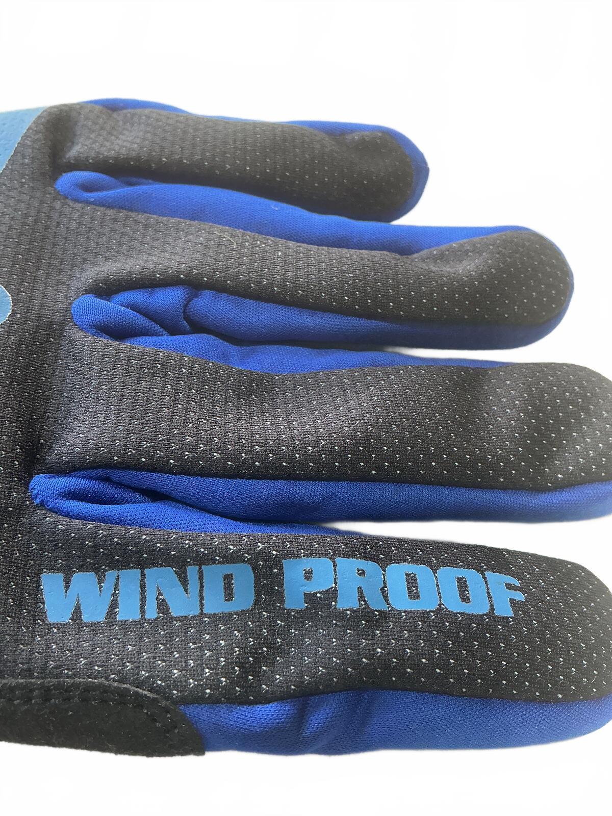 Fdx XXL Gel Padded Black and Blue bike Gloves with Wind Proof Feature