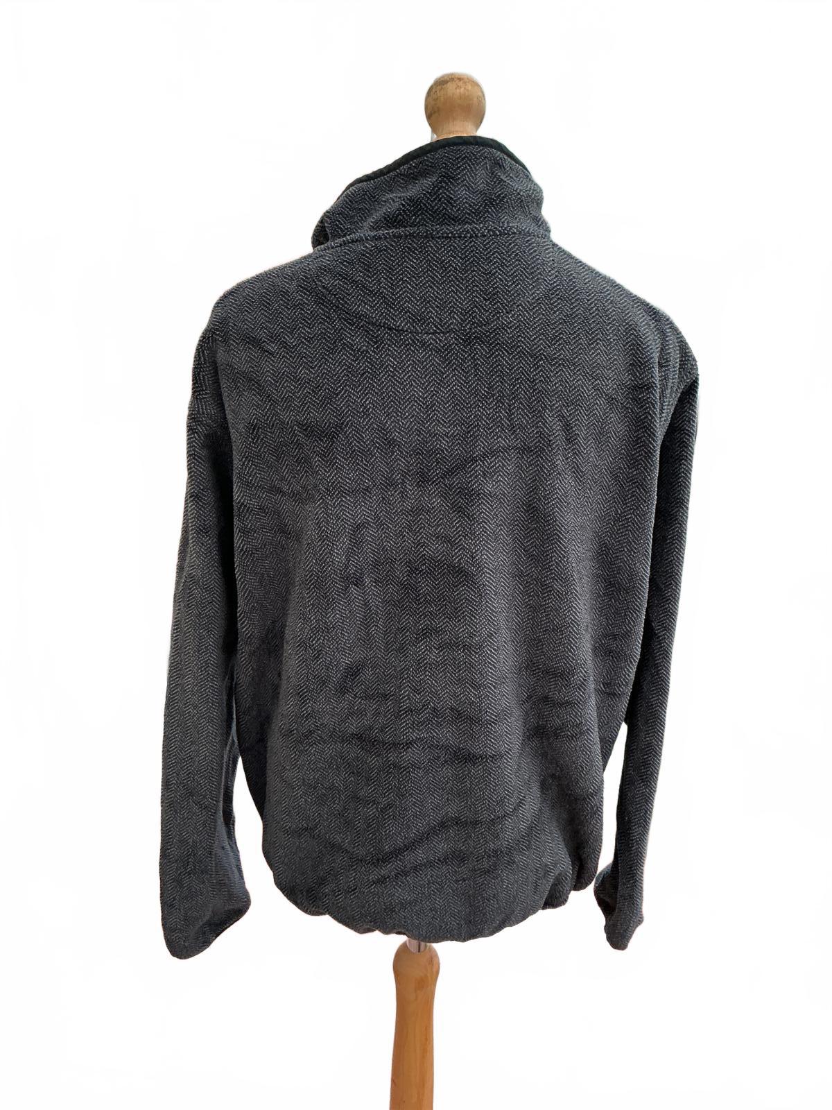 Men's Lands End Black Textured Long Sleeve Xl  Pullover Sweater