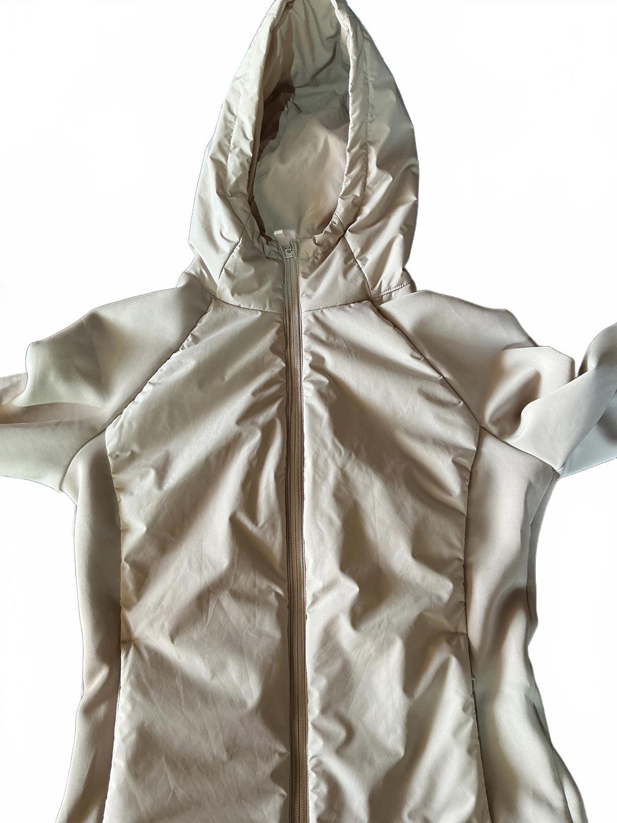 Sweaty Betty Primaloft Women's Beige Hooded Jacket Size Small Activewear