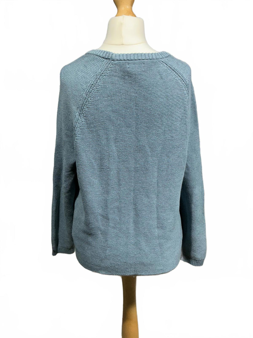 Blue Knit Sweater Size Regular Large Comfortable Casual Style