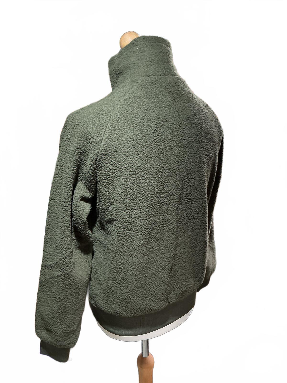 Fera Hapwarm Olive Green Fleece Jacket Size Regular S Warm Casual Outerwear