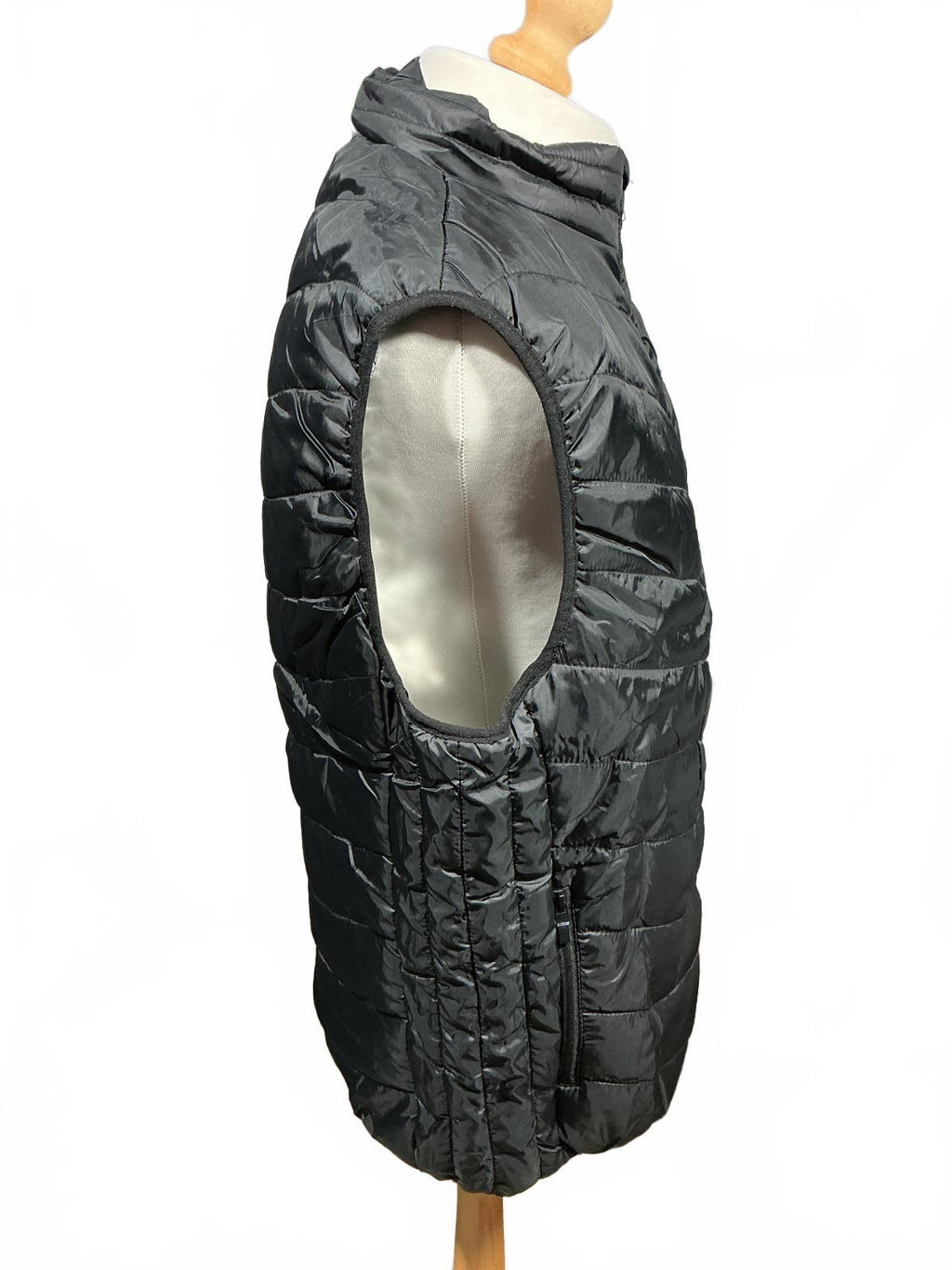 Black Heated Vest Gilet Body Warmer Jacket Sleeveless Size Regular XXL