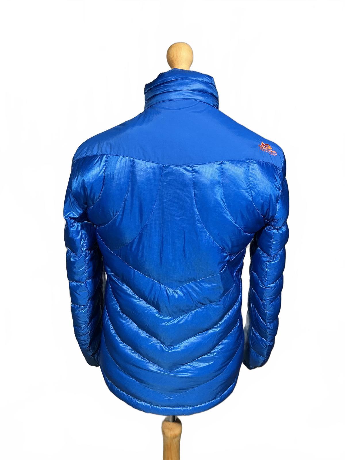 Mountain Equipment Men's Blue Puffer Jacket with Orange Zipper