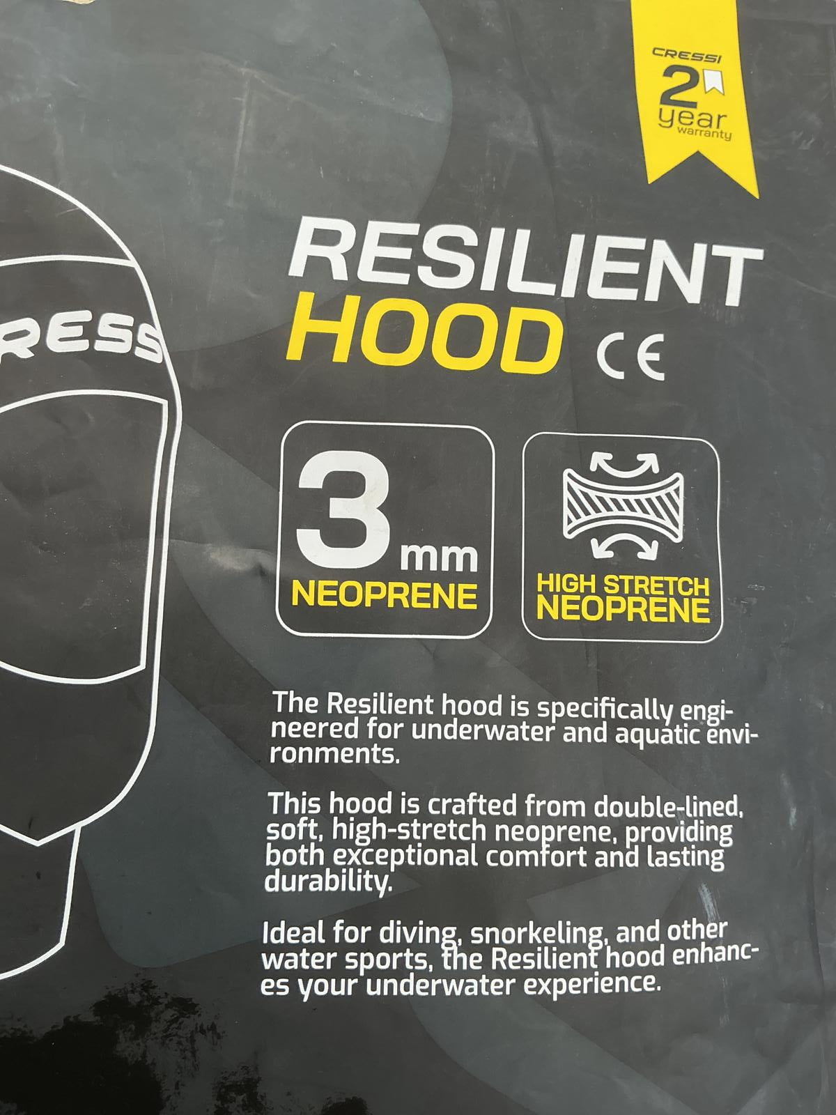 Cressi Resilient Hood 3mm Neoprene Size Xl