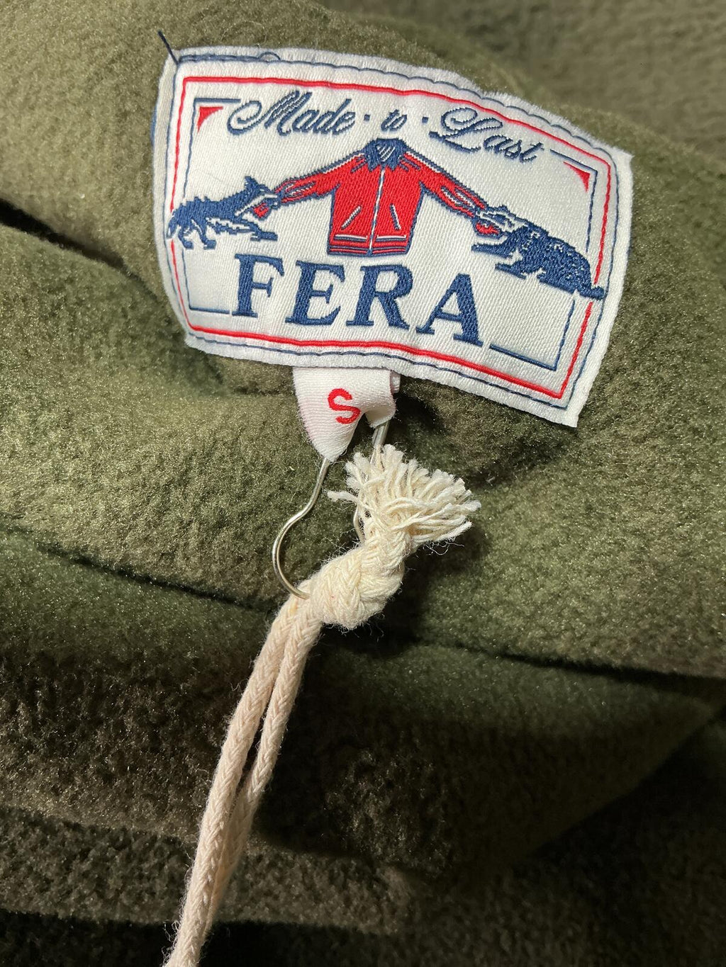 Fera Hapwarm Olive Green Fleece Jacket Size Regular S Warm Casual Outerwear