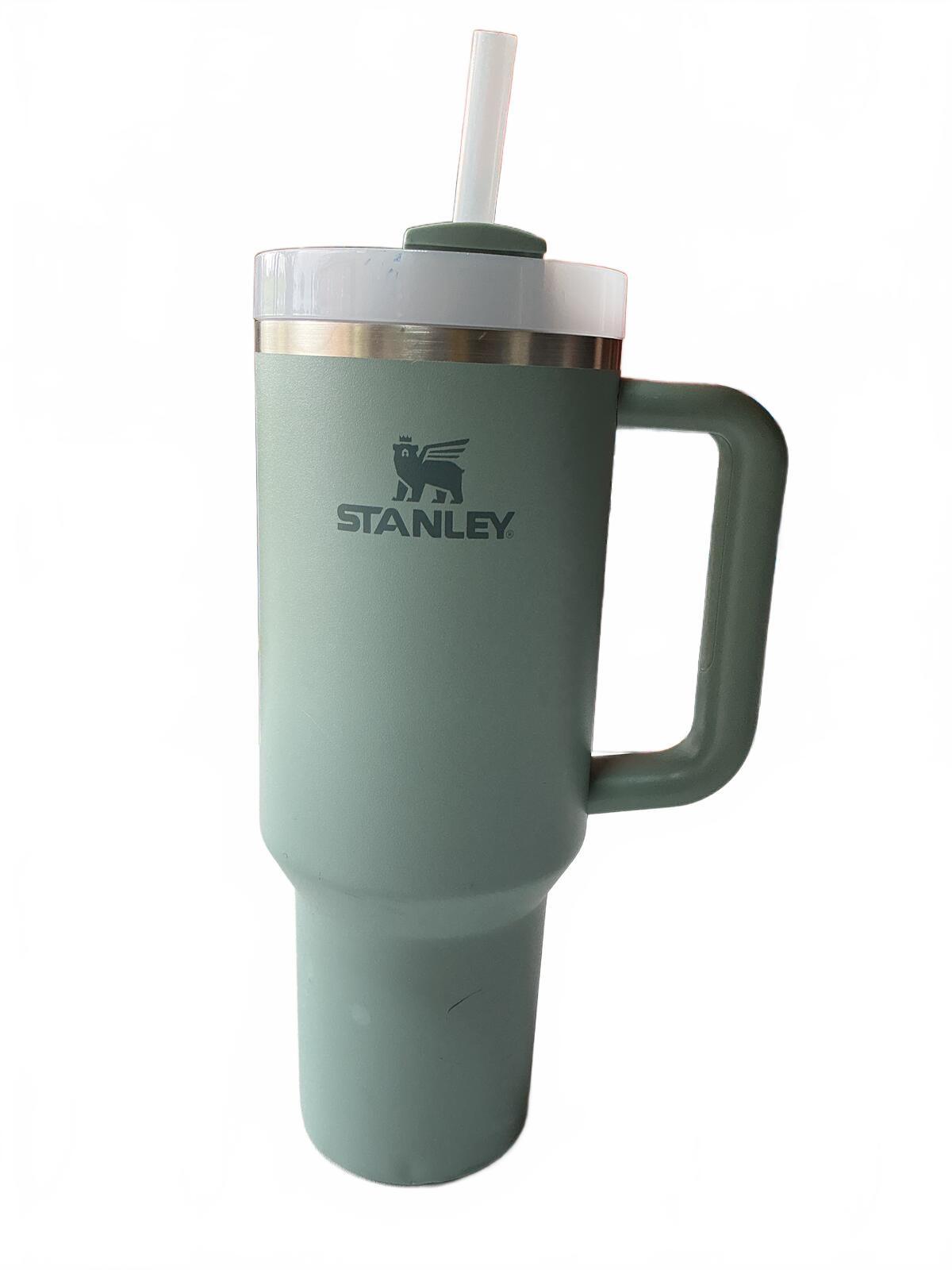 Stanley Insulated Travel Mug with Handle and Straw 40oz/1.18l  Green