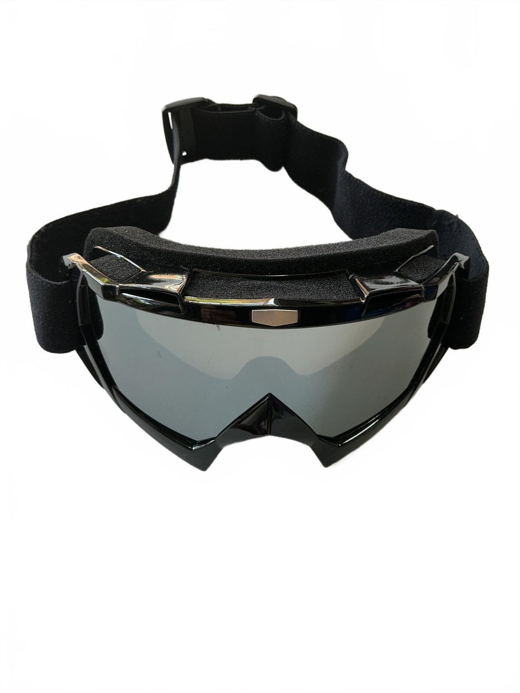 Black Adjustable Motorcycle\Ski Goggles with Reflective Lens One Size