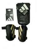 Adidas Football Soccer Shin Guards Black Gold Size Medium+Tpu Studs