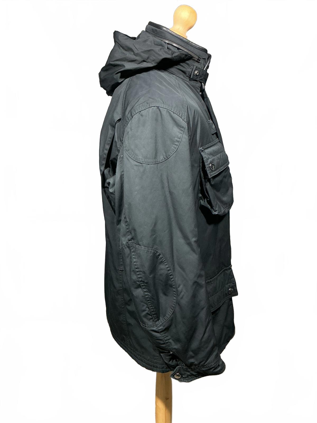 Black Men's Utility Ralph Lauren Jacket with Multiple Pockets and Hood