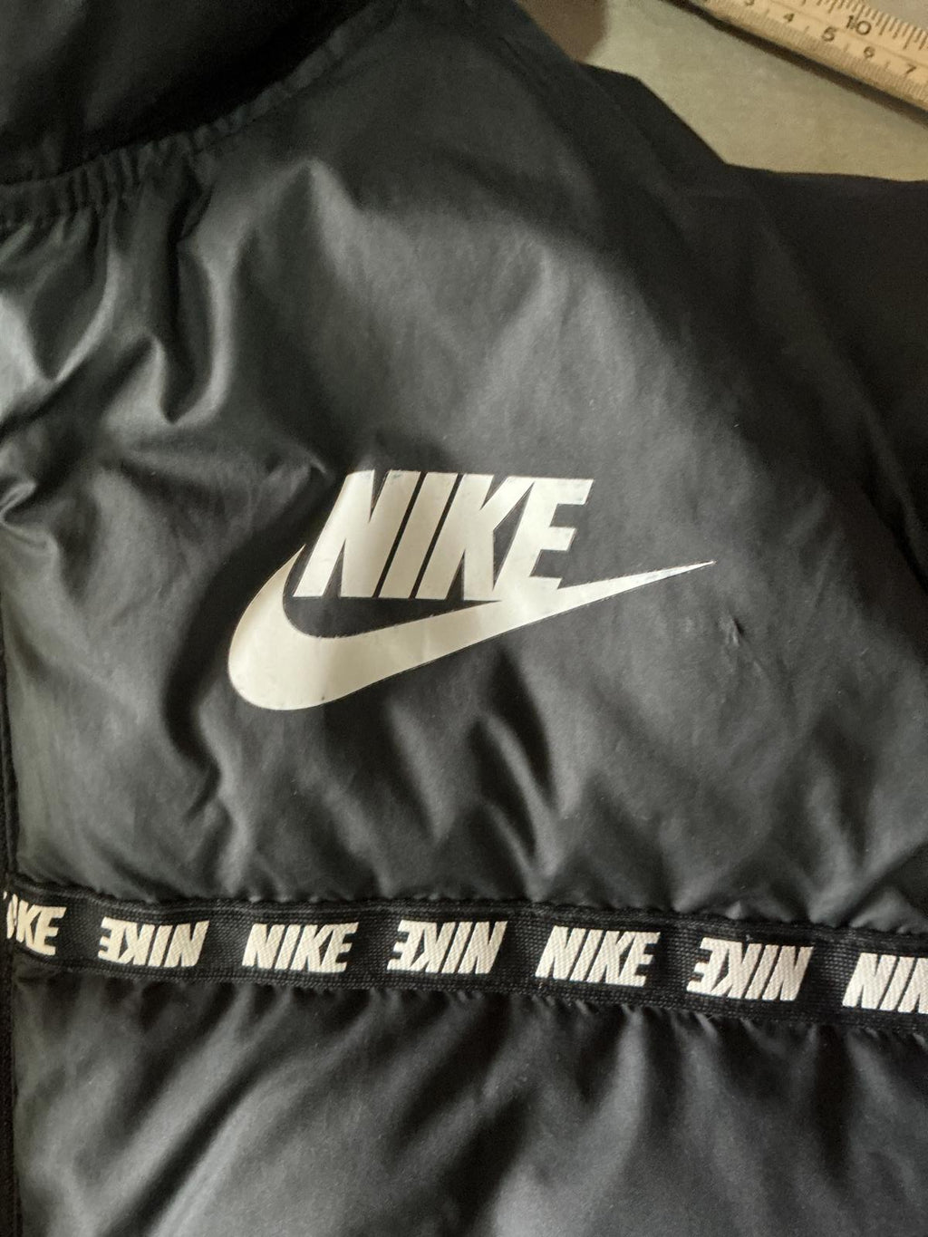 Nike Black Junior Puffer Jacket with Hood