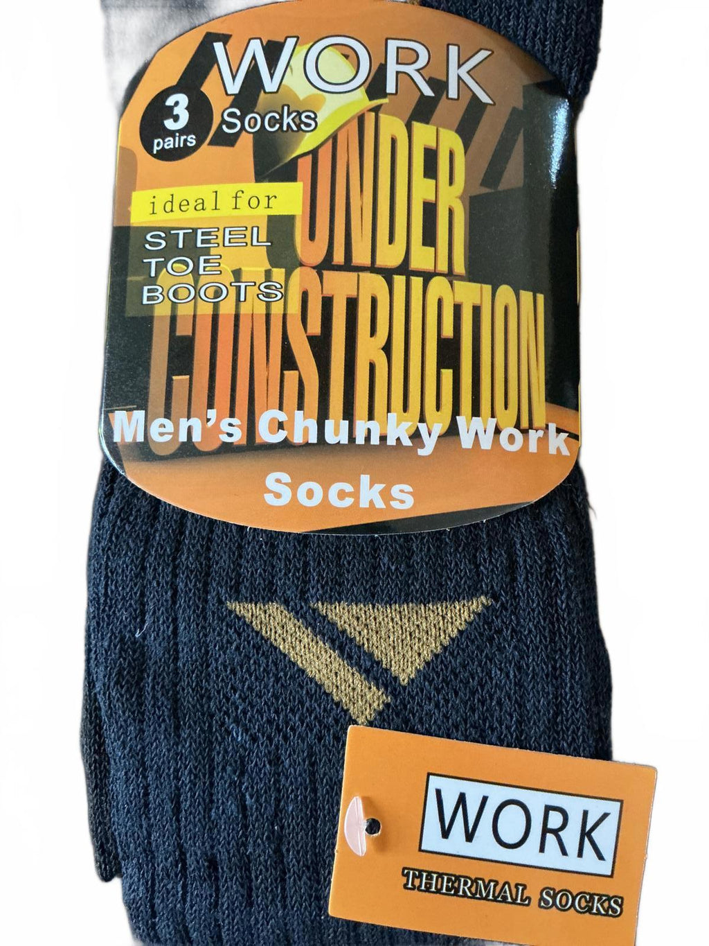 Men's Chunky Work Socks 3-Pack EU 39-45 UK 6-11