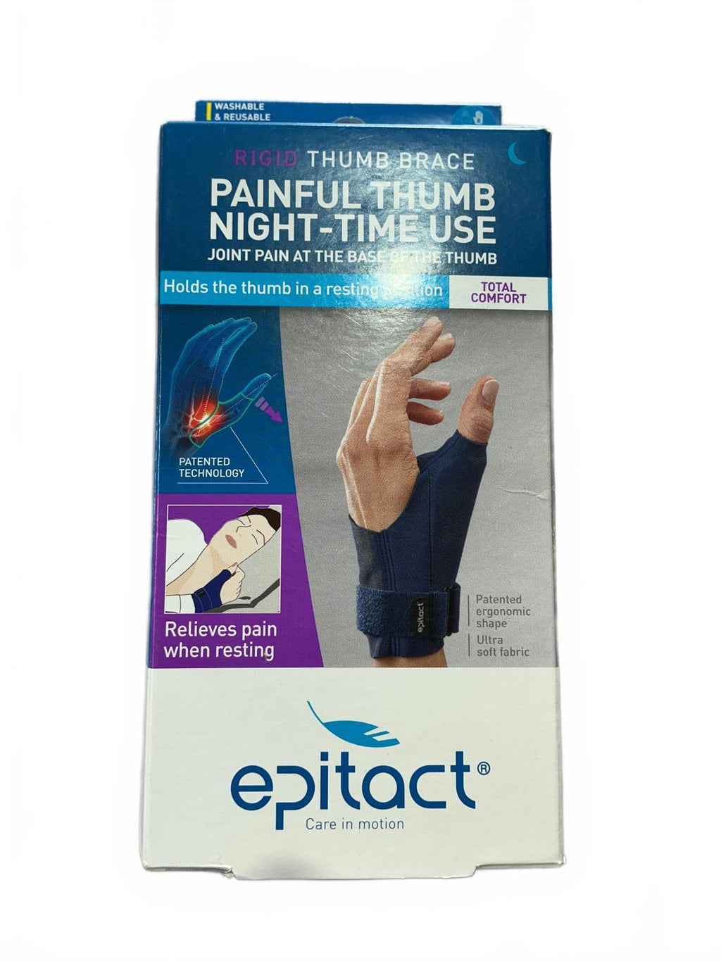 Epitact Rigid Thumb Brace Medium for Painful Thumb Night-Time Use